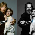 Luke Skywalker - Princess Leia, 1977 and 2017