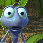 Shocked Ant from A Bug's Life meme