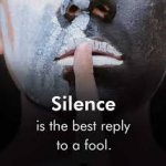 Silence is the best reply to a fool meme
