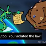 Stop! You violated the law! Rayquaza
