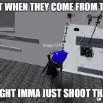 me and my teammate | THE SWAT WHEN THEY COME FROM THE DOOR:; AIGHT IMMA JUST SHOOT THAT | image tagged in me and my teammate | made w/ Imgflip meme maker