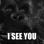 I need to unsee this | I SEE YOU | image tagged in gifs,king kong | made w/ Imgflip video-to-gif maker