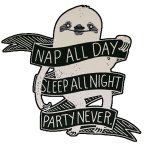 Sloth nap all day sleep all night party never