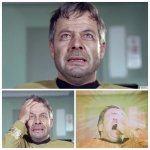 Star Trek commodore Decker panicking