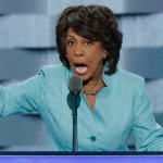 Maxine Waters mouth open pointing
