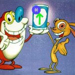 ren and stimpy up vote | image tagged in ren and stimpy up vote,cryptocurrency,crypto,btc,bitcoin | made w/ Imgflip meme maker
