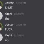Jester and Yachi STFU meme