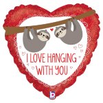 Sloth I love hanging with you transparent