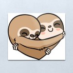 Sloth heart hugs