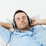 guy listens to music