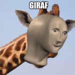 (meme name here) | GIRAF | image tagged in comeback giraffe | made w/ Imgflip meme maker