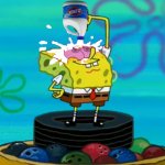 SpongeBob pouring bleach