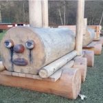 Thomas the Train made of wood