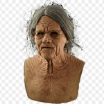 Ugly old woman witch png