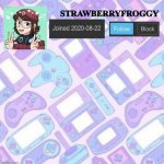 Strawberryfroggy announcement meme