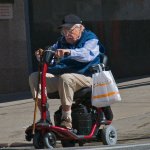 Old Man Mobility Scooter