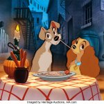 Disney Lady and the Tramp spaghetti scene