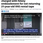So much for White Privilege ... | So much for White Privilege ... Plus, her boyfriend back then rented it. | image tagged in felony embezzlement vhs tape rental,white privilege,justice,oklahoma,rick75230 | made w/ Imgflip meme maker