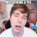 Stressed & Tired Mr. Beast | ME TACKING A PEE | image tagged in stressed tired mr beast | made w/ Imgflip meme maker