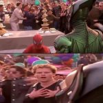 Green goblin shocked