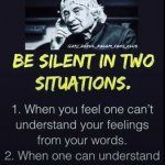 Be silent in two situations
