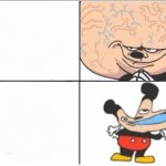 Mickey mouse brain meme