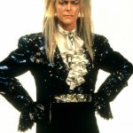 David Bowie as Jerath in Labyrinth hands on hips