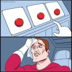 Three-Button Template meme