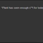 *Plant has seen enough s**t for today