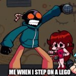 it's painful | ME WHEN I STEP ON A LEGO | image tagged in gifs,fnf | made w/ Imgflip video-to-gif maker