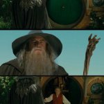 Bilbo Welcomes Gandalf