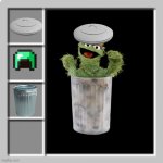 oscar | image tagged in minecraft armor,oscar the grouch | made w/ Imgflip meme maker