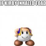 Mushroom Mario Kart | IF KIRBY INHALED TOAD | image tagged in toad,kirby | made w/ Imgflip meme maker