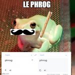 frog | LE PHROG | image tagged in frog | made w/ Imgflip meme maker