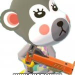 shari why | YOU FINNA DIE; WHY SHARI WHY SHARI  WHY!!!!!!!!!!!!!!! | image tagged in animal crossing you finna die | made w/ Imgflip meme maker