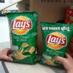 Lays , Lays new bigger size