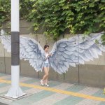 Girl with angel wings