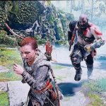 Kratos chasing Atreus meme