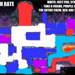 polus map | WHITE: JUST FINE, CYAN: OK, BLUE: TAKE A FRIEND, PURPLE: LITERALLY TAKE THE ENTIRE CREW, RED: ARE YOU TRYING TO DIE; POLUS DEATH RATE | image tagged in polus map | made w/ Imgflip meme maker