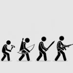 evolution of the stick man