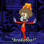 Squidward Krakatoa meme
