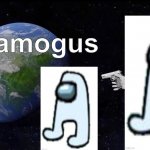 amogus in the moon