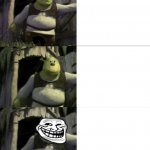 Triple Shrek Face Swap meme