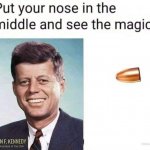 JFK magic trick meme