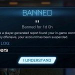 Rocket League Ban | poggers | image tagged in rocket league ban | made w/ Imgflip meme maker