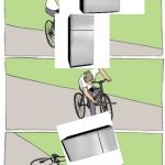 BIKE WITH A FRIDGE IN UR HANDS. | RIDING A BIKE; WITH A FRIDGE IN YOUR HANDS: | image tagged in bike crash | made w/ Imgflip meme maker