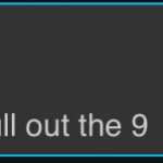I’m gonna pull it the 9