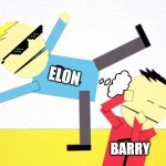 Do I smell fresh popcorn? | ELON; BARRY | image tagged in terrance and phillip,dogecoin,elon musk,barry | made w/ Imgflip meme maker