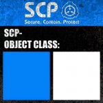 SCP Label Template: Thaumiel meme