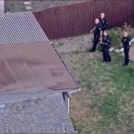 Guy hiding from cops on roof meme